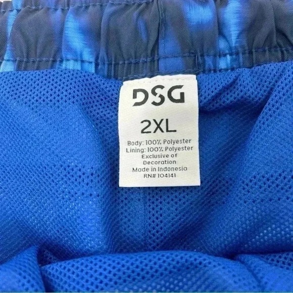 DSG Men’s XXL 6” Swim Trunks Electric Navy Blue Quick-Dry Active Gym Shorts NWT - Picture 9 of 10